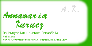 annamaria kurucz business card